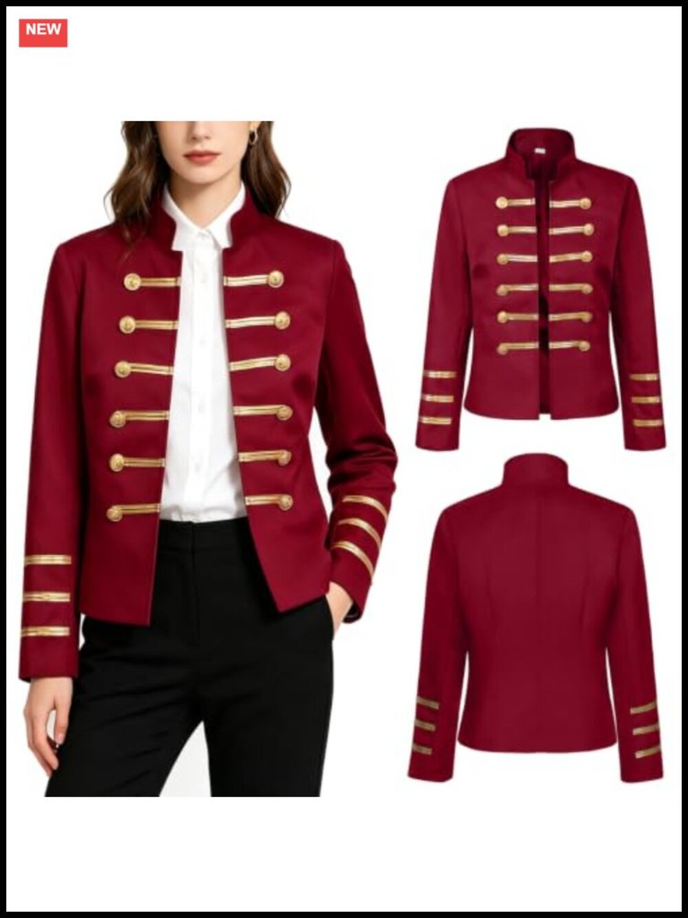 Victorian Military Jacket Steampunk Costume Formal Suit Polyester